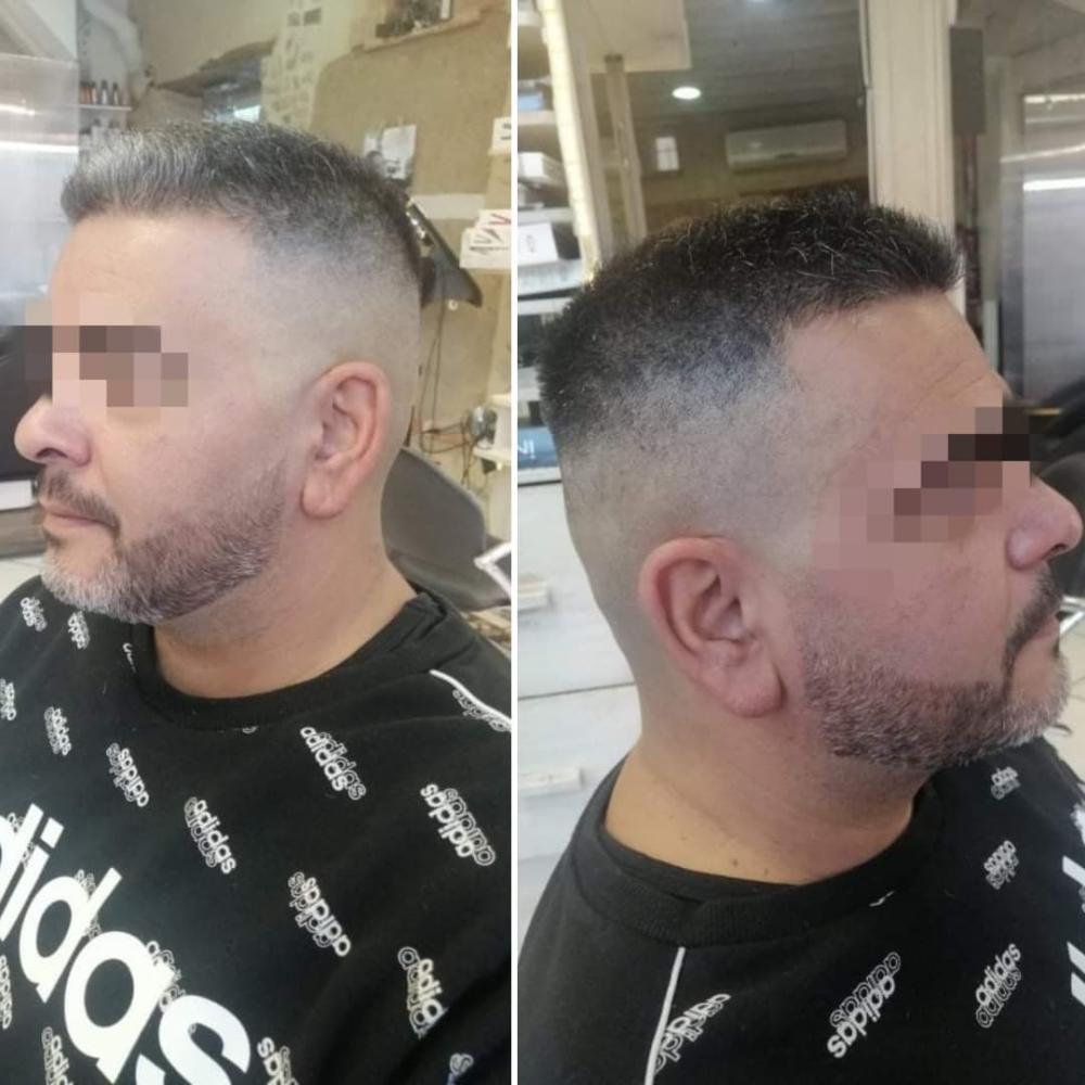 Coiffure Homme avant-après